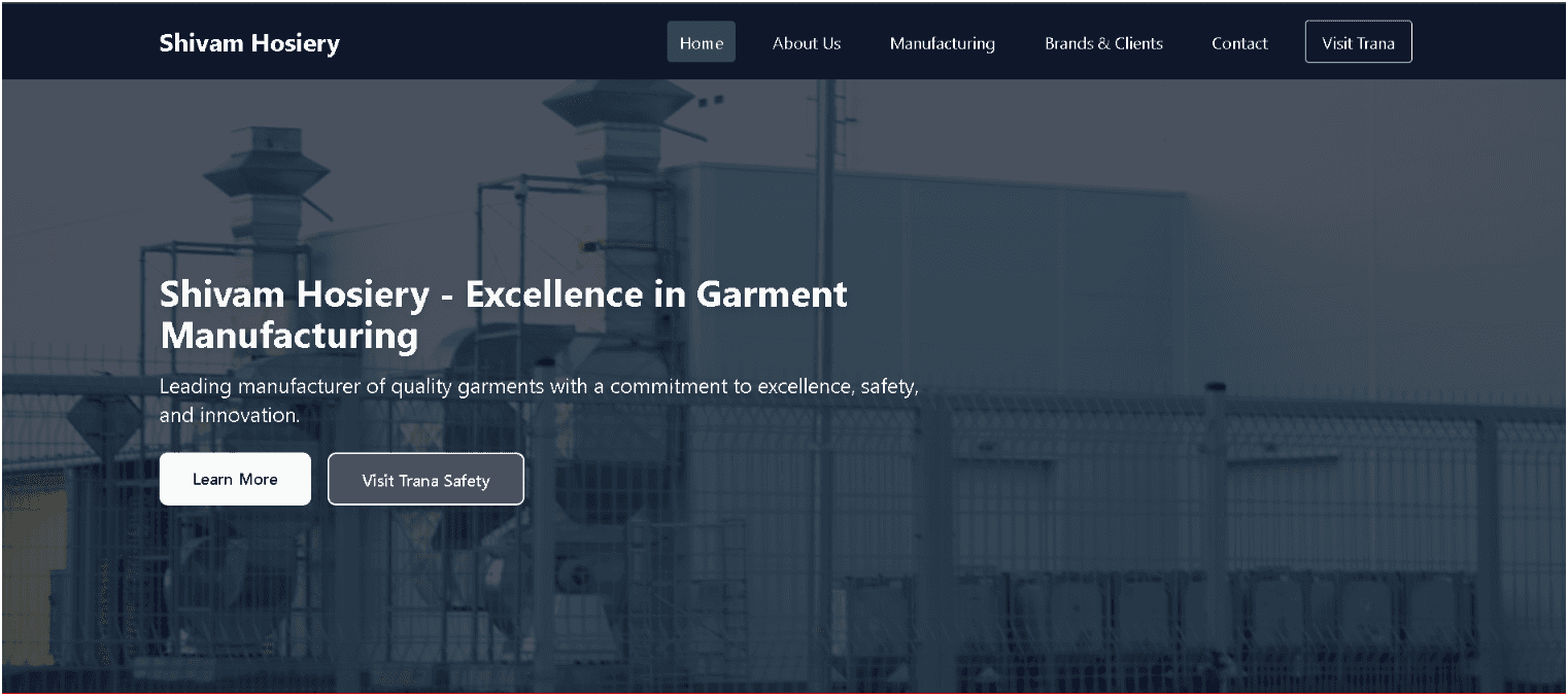 Company Landing Pages Screenshot